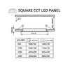 LED panel vestavný, 24V 12W CCT, 24SB12 čtverec LED panel vestavný, 24V 12W CCT, 24SB12 čtverec 2