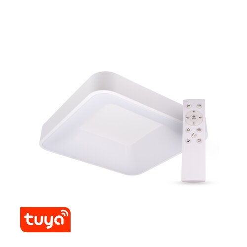 Závěsné SMART Tuya LED svítidlo ZULU 48W, CCT, hranaté, bílé 1