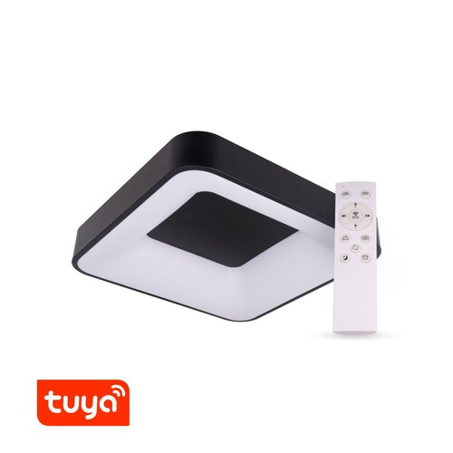 SMART Tuya LED svítidlo ZULU 48W, CCT, hranaté, černé 1