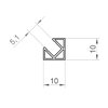 LED profil P3-5 stříbrný mini rohový LED profil P3-5 stříbrný mini rohový 2