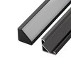 LED profil R6C černý rohový 16*16 LED profil R6C černý rohový 16*16 2