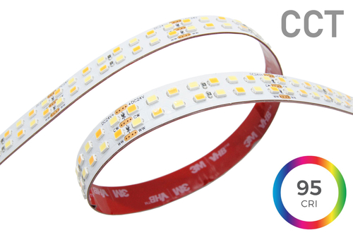 20 + 20 W/m CCT LED pásek, PROFI, DOUBLE, 14mm, 288LED/m, 24VDC, CRI>95, 1800-6500K, IP20 1