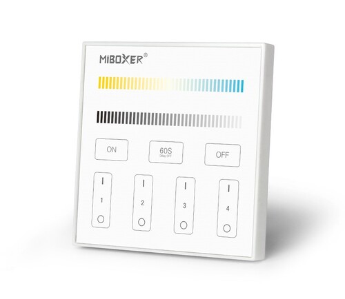 Dotykový panel CCT, 4 zóny, T2, Mi- light 1