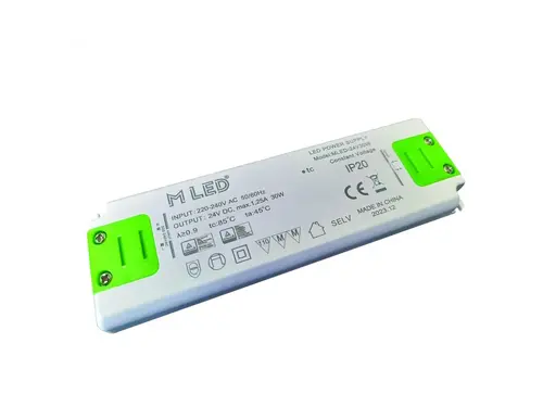 30W Nábytkový napájecí zdroj, MLED-24V30W, 24V, 1,25A, IP20 1