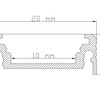 Hliníkový profil přisazený SURFACE10, černá, BC/UX Hliníkový profil přisazený SURFACE10, černá, BC/UX 2