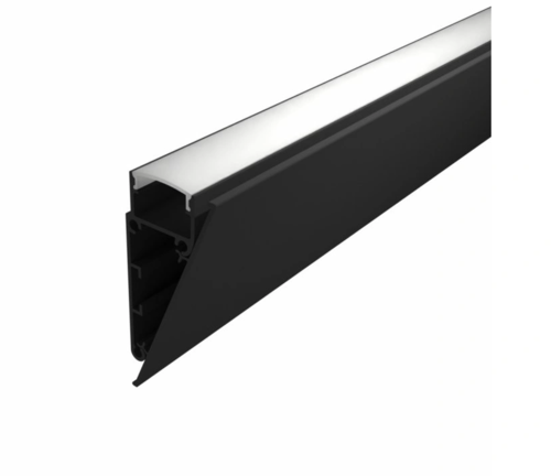 Hliníkový profil na stěnu WALL, černý, 2m, LP403B 1