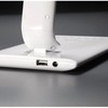LED stolní lampička stmívatelná, 12W, volba teploty světla, USB, bílý lesk 2