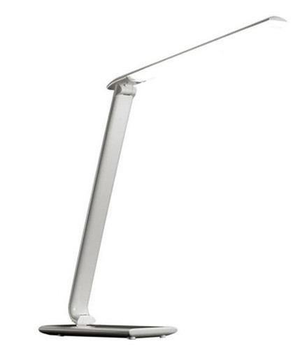 LED stolní lampička stmívatelná, 12W, volba teploty světla, USB, bílý lesk 1
