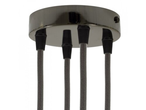 Válcový kovový stropní baldachýn - 4 otvory Válcový kovový stropní baldachýn - 4 otvory 1