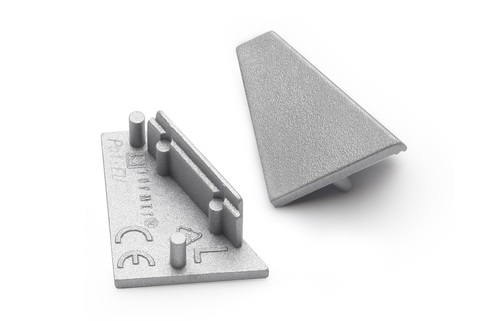 Koncovka profilu CORNER14 gen2 stříbrná, A4980040 1