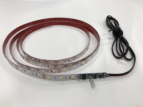 Připravená LED sestava s dotykovým ovladačem, kabel 2m, volba barvy světla a délky 1