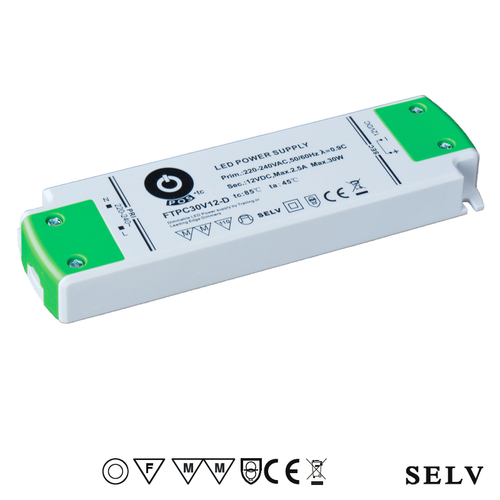 30W Furniture power source dimmable TRIAC, FTPC30V12-D, 12V, 2,5A, IP20  1