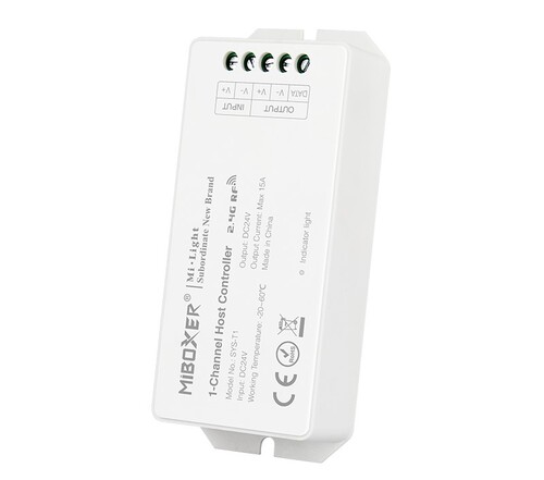 1 kanálový hostitelský zdroj 360W, 24VDC, Max 15A, RF 2.4GHz, SYS-T1, Mi-Light 1