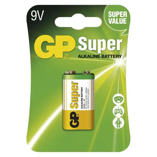 Alkalická baterie GP Super 9V (6LR61), 1ks 1
