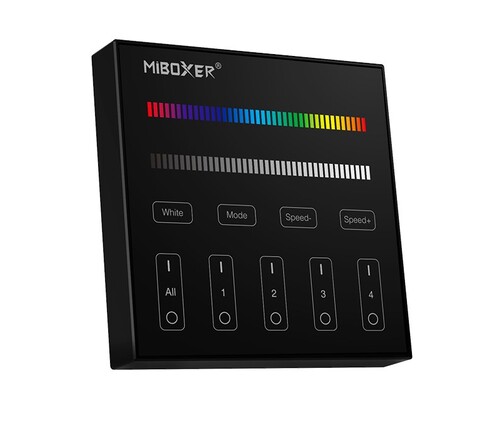 4 kanálový nástěnný ovladač RGBW, B3B, 2xAAA, Mi-Light 1