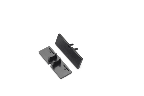 Koncovka profilu BACK10 černá s otvorem, 90150002 1