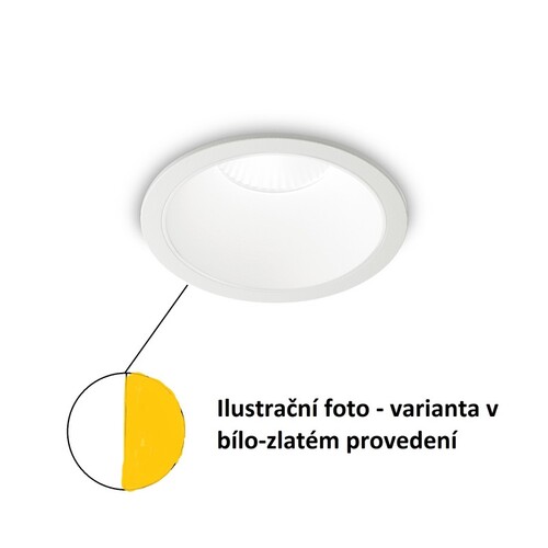 LED Zápustné bodové svítidlo Ideal Lux GAME ROUND WHITE GOLD, 192307 11W 850lm 3000K IP20 bílo-zlaté LED Zápustné bodové svítidlo Ideal Lux GAME ROUND WHITE GOLD, 192307 11W 850lm 3000K IP20 bílo-zlaté 1