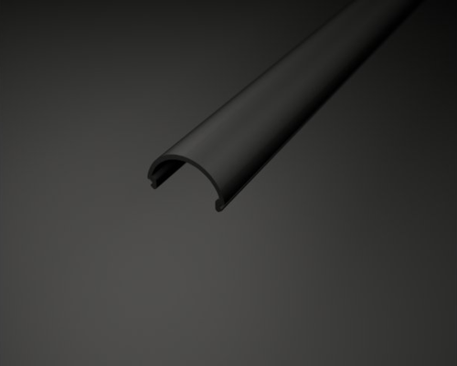 Difuzor půlkulatý pro profil SURFACE 8, černý 1