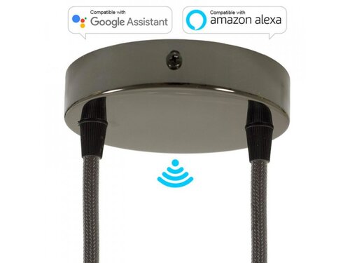 Smart válcový kovový stropní baldachýn - 2 otvory Smart válcový kovový stropní baldachýn - 2 otvory 1