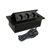 Nábytková zásuvka KOMBI BOX USB, AC 230 V, IP20, černá, vestavná,  KOMB-CZ-3FR-3,0-03 2