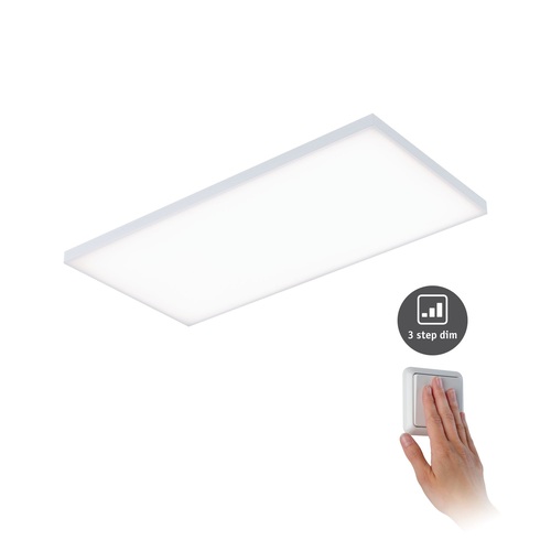 Svítidlo Velora, přisazený LED Panel stmívatelný 595x295mm 3000K 29W bílý, stmívání 3step dim 1
