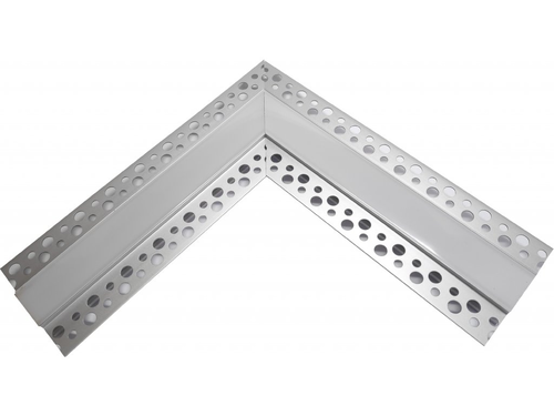 Rohová spojka pro profil RECESSED 5 s mléčným difuzorem, stříbrná, LP305-COR-MLK Rohová spojka pro profil RECESSED 5 s mléčným difuzorem, stříbrná, LP305-COR-MLK 1