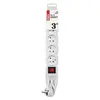 Prodlužovací kabel 3 m / 5 zásuvek / s vypínačem / bílý / PVC / 1 mm2, IP20 Prodlužovací kabel 3 m / 5 zásuvek / s vypínačem / bílý / PVC / 1 mm2, IP20 2