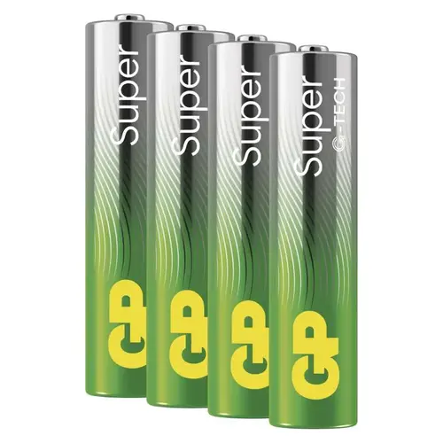 Alkalická baterie GP Super AAA (LR03), 4 ks 1