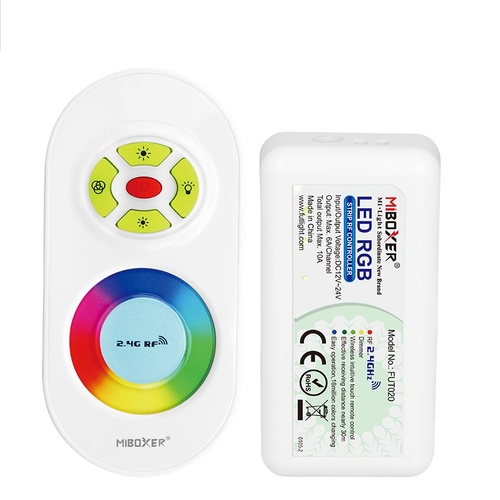 Sada RGB dálkový ovladač a LED RGB přijímač, RF 2.4GHz, Max.10A, 12-24V, FUT020, Mi-Light 1