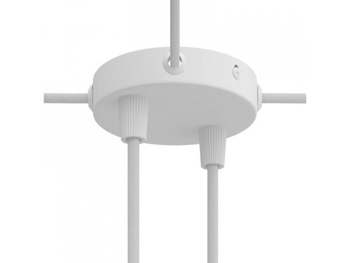 Malý válcový kovový stropní baldachýn se 2 středovými a 4 bočními otvory v sadě Malý válcový kovový stropní baldachýn se 2 středovými a 4 bočními otvory v sadě 1