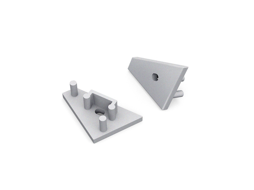 Koncovka profilu CORNER10 stříbrná s otvorem, 83980040  Koncovka profilu CORNER10 stříbrná s otvorem, 83980040 1