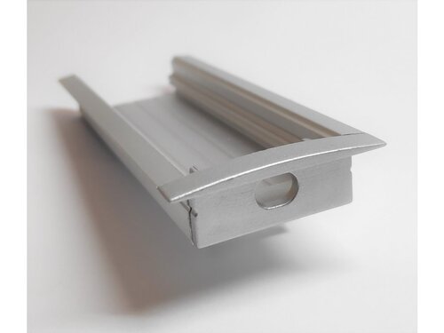 Koncovka pro profil RECESSED 3 s otvorem, stříbrná 1