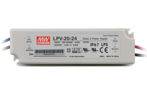 20W napájecí zdroj Meanwell, LPV-20-24, 24V, IP67 1