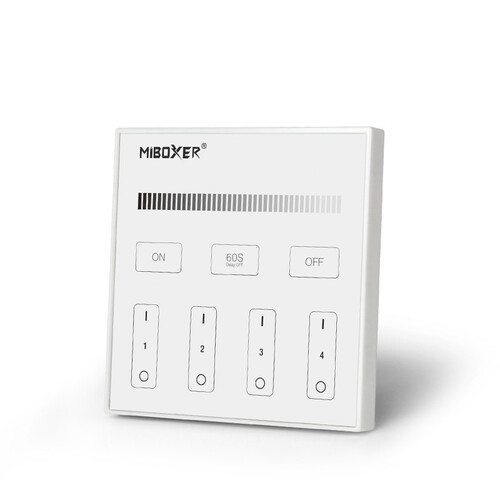 Dotykový DMX panel pro jednobarevné LED, 4 zóny , X1, MiLight Dotykový DMX panel pro jednobarevné LED, 4 zóny , X1, MiLight 1