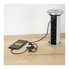Vestavná, výsuvná zásuvka LIFT BOX USB Automatic s bezdrátovou nabíječkou, 3x230V, 2xUSB, IP20, hliník, LIFTBOX-A-ALU-3DE-U-B-01 Vestavná, výsuvná zásuvka LIFT BOX USB Automatic s bezdrátovou nabíječkou, 3x230V, 2xUSB, IP20, hliník, LIFTBOX-A-ALU-3DE-U-B-01 2