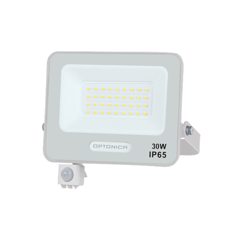 LED SMD reflektor se senzorem 30W, IP65, bílé provedení 1