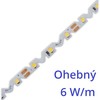 IP54 NANO LED pásek OHEBNÝ VODĚODOLNÝ 6mm 6W/m, PROFI, 12V, 60LED/m, SMD2835 2