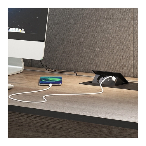 Vestavná nábytková zásuvka ZEOBOX, 2x USB A+C, indukční nabíječkam, 1x230V, černá, ZEOBOX-CZ-FR-UAC-01 Vestavná nábytková zásuvka ZEOBOX, 2x USB A+C, indukční nabíječkam, 1x230V, černá, ZEOBOX-CZ-FR-UAC-01 1