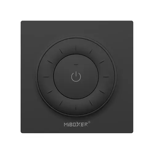 Dálkový ovladač s otočným kolečkem pro jednobarevné a CCT LED, 2.4GHz, CR2032, K3-Black, MiLight 1
