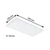 Svítidlo Velora, přisazený LED Panel stmívatelný 595x295mm 3000K 29W bílý, stmívání 3step dim 2