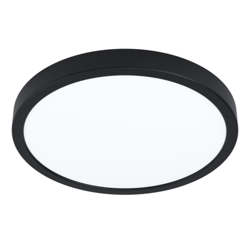 Černý CCT přisazený LED panel FUEVA-Z, kulatý, 19,5W, 220-240V, IP44, 98847 1