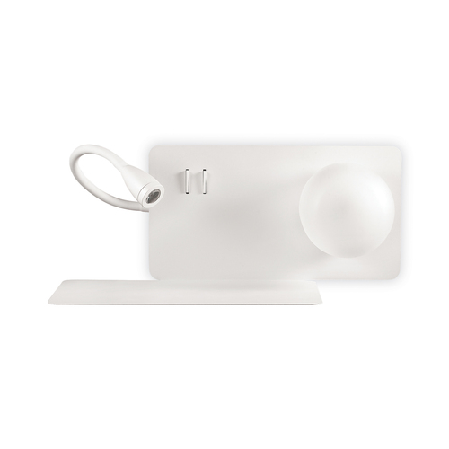 LED Nástěnné svítidlo Ideal Lux BOOK-1 AP2 BIANCO, 174792 G9 1x28W bílé levostranné LED Nástěnné svítidlo Ideal Lux BOOK-1 AP2 BIANCO, 174792 G9 1x28W bílé levostranné 1