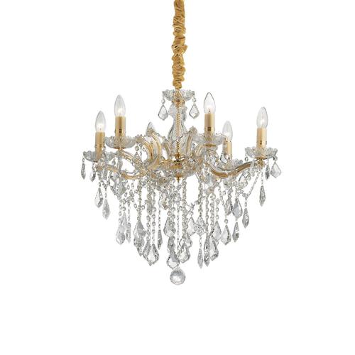Závěsné svítidlo Ideal Lux Florian SP6 oro 035635 zlaté 60cm 1