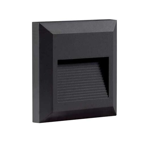 LED vestavné bodové svítidlo 2W černé, IP65, čtverec 1