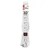Prodlužovací kabel 10 m / 5 zásuvek / s vypínačem / bílý / PVC / 1 mm2, IP20 Prodlužovací kabel 10 m / 5 zásuvek / s vypínačem / bílý / PVC / 1 mm2, IP20 2
