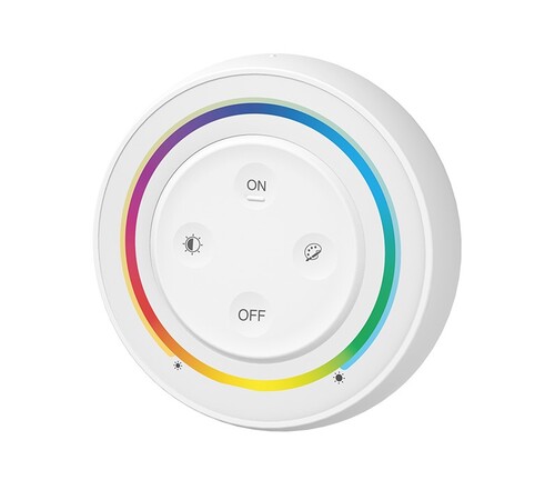 Jednokanálový ovladač RAINBOW pro RGB+CCT pásky, Bílý, 2.4GHz, S2-W, Mi-Light Jednokanálový ovladač RAINBOW pro RGB+CCT pásky, Bílý, 2.4GHz, S2-W, Mi-Light 1