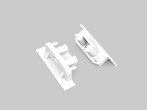 GROOVE10 koncovka gen2 SQ bílá s otvorem, 76990001 1