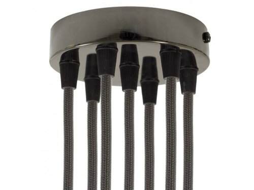 Válcový kovový stropní baldachýn - 7otvorů Válcový kovový stropní baldachýn - 7otvorů 1