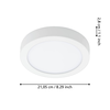 Bílý CCT přisazený LED panel FUEVA-Z, kulatý, 16,5W, 220-240V, IP44, 900103 2
