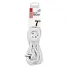 Prodlužovací kabel 7 m / 3 zásuvky / bílý / PVC / 1 mm2, IP20 Prodlužovací kabel 7 m / 3 zásuvky / bílý / PVC / 1 mm2, IP20 2